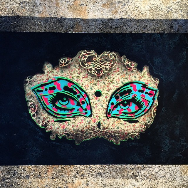 For Sale: Original 2014 Canvas (24 x 36 x 1.5 Inches) Contact: v@papermonster.org for more info!! #PaperMonster #stencil #stencils #streetart #stencilart #stencilgraffiti #graffiti #graffitiart #urbanart #mask #pattern #paint #painting #canvas #mask...