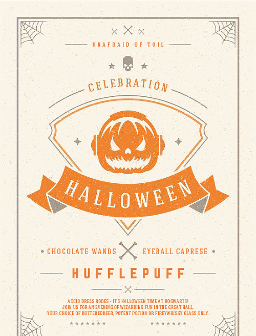 cruvcio:Hogwarts Houses Halloween Posters ϟ (click to enlarge)
