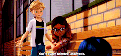 nightlwing:  Adrien + compliments for Marinette