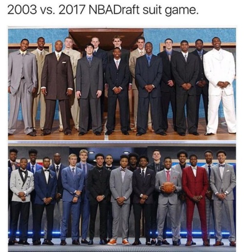 2003 vs. 2017 NBADraft suit gamethanks to @daquan #MensFashion #MensWear #MensStyle #MensLook #MensC