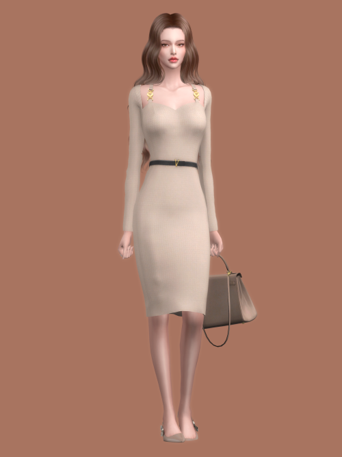 [soboro]Versace Medusa Acc Knit Dress New mesh23 Swatch Clothing body All LODs TS4Do not re-color an