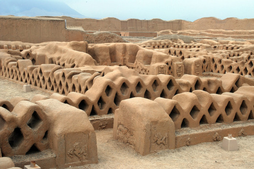 Adobe city of Chan Chan in northern PeruRecovered from beneath the desert sands, this was the Chimu 