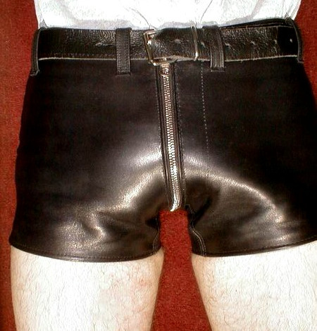 308.Â  Leather shorts are always nice to see, but these have a very convenient