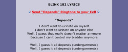 sneezing-crab:  “blink-182 have very inspirational song lyrics” 