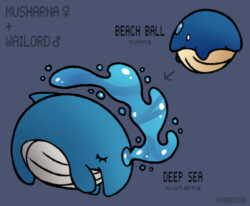 These Pokémon love to eat dreams related to the beach and ocean, and are known to hang around