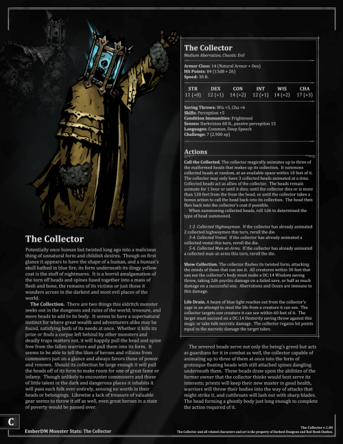 Darkest Dungeon, D&D 5e Monster StatsIt’s almost Halloween, so here’s a re-upload of the Darkest