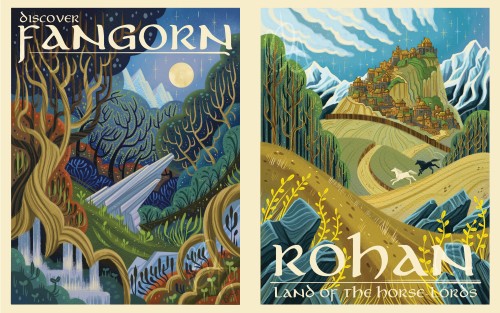 The full set of all of my LOTR pieces! they are currently available at Gallery Nucleus!