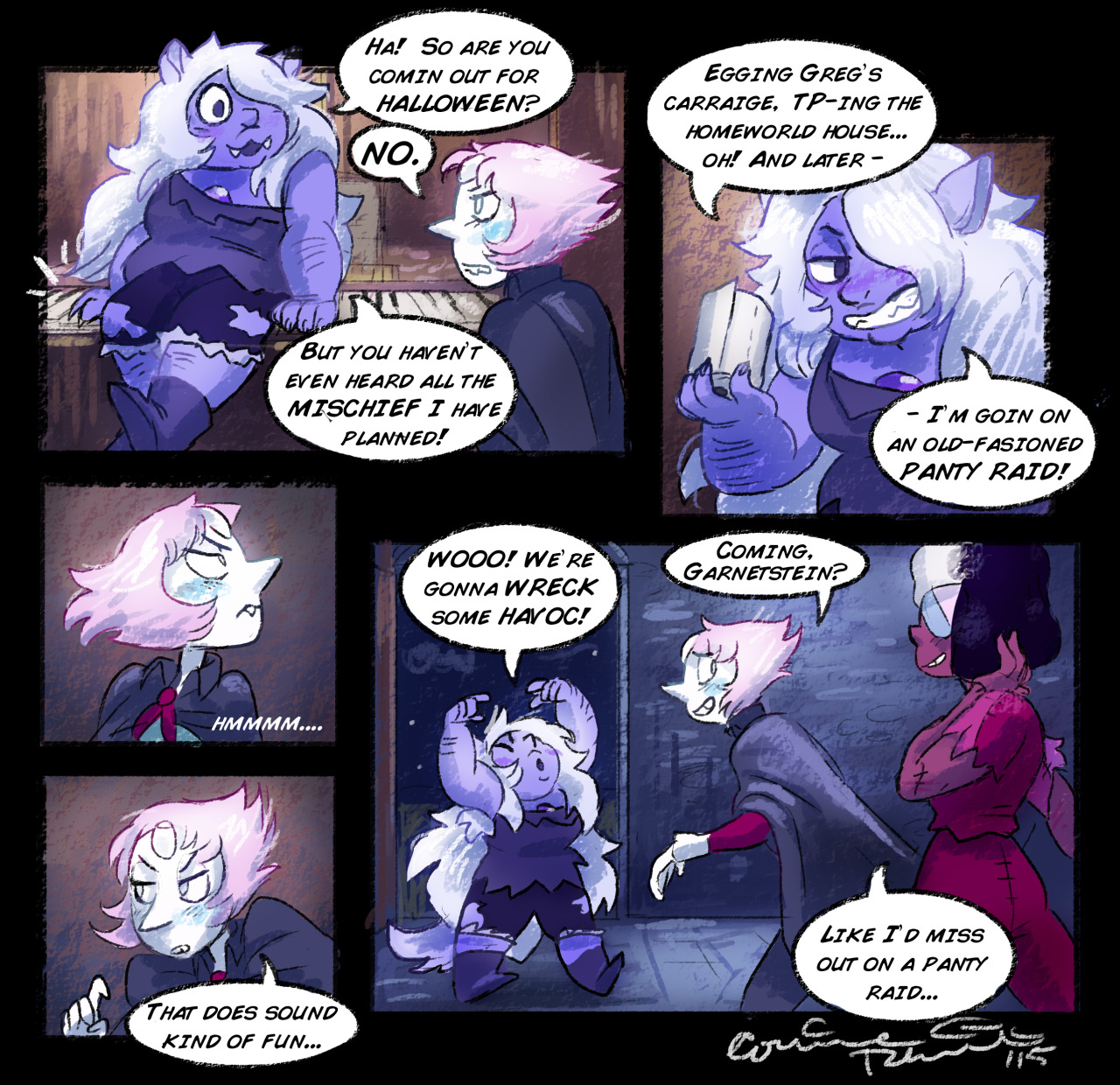 calonarang:  Little Halloween comic for Lauren Zuke, based on this lovely AU.  Kind