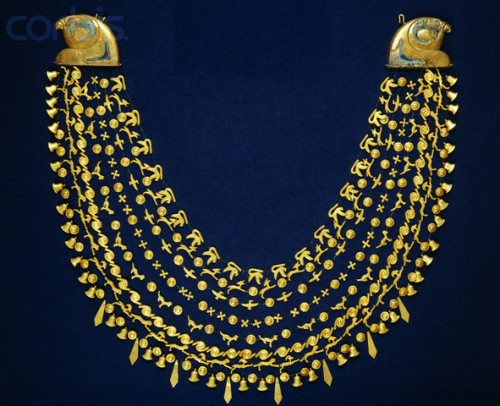 Collar of Queen Ahhotep I, probably the sister, as well as the wife, of pharaoh Seqenenre Tao ,