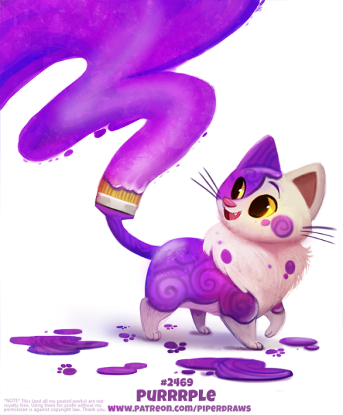 cryptid-creations: Daily Paint 2469. PurrrplePrint Store is currently under construction. Will have 