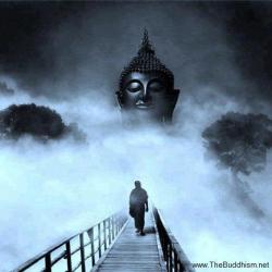 Powerful picture. I believe it means seeking refuge in buddha.