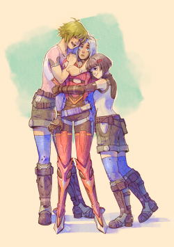 Kingddd17:  Commissioned With @Cottonbun A Group Hug With Our Favourite Blade Captain.my