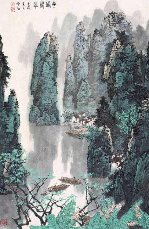 changan-moon:Chinese Shanshui paintings by 白雪石 Bai Xueshi