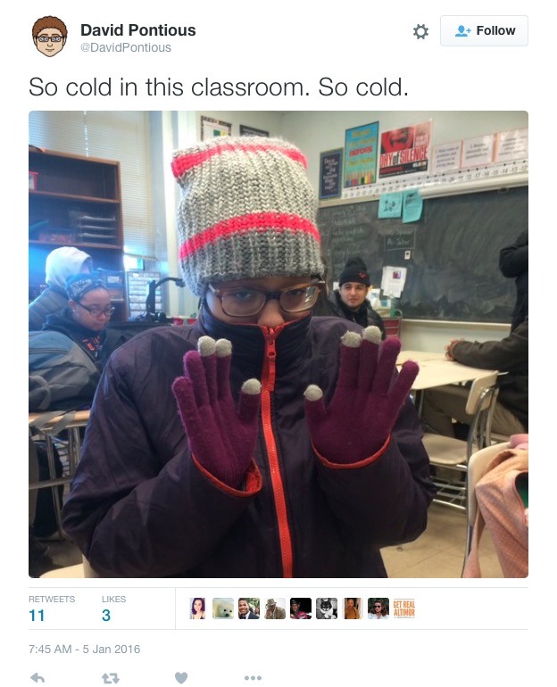 stayingwoke:  think-progress:  Despite Frigid Winter Temperatures, Students Are Waking