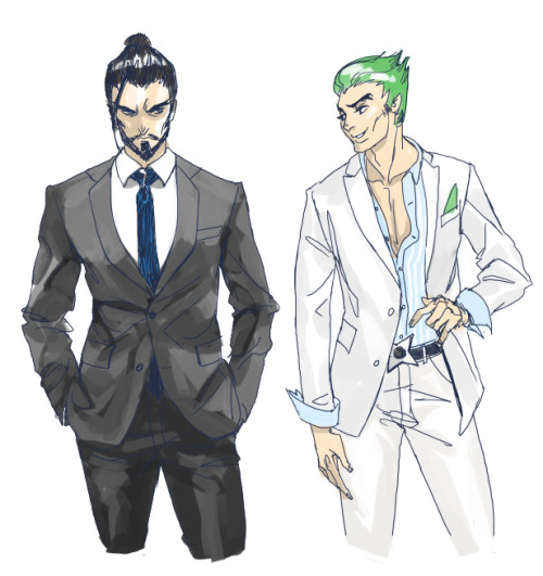 Bachelor Hanzo & Shimada Bros doodles from my twitter