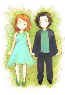 the-fandom-goddess:  I personally don’t ship Snape/Lily but I think this is the cutest drawing ever