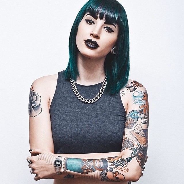 fridahsg:  By @alejandromistero #tattoosday #tattootuesday #suicidegirls #santasuerte
