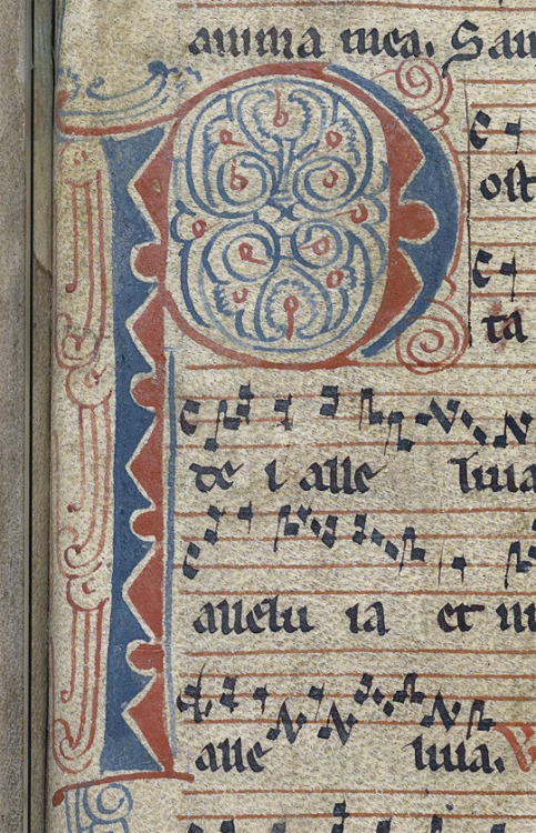 kyriellus:upennmanuscripts:A puzzle initial P from fol. 104r of Ms. Codex 1590. As we’ve explained b