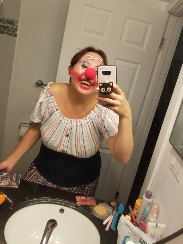 Self love is being silly and practicing clown makeup at 1am giggling at yourself and having fun with it
This nose is so 