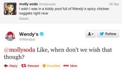 wendys:  honestly  Why cnt i follow wendys ?????