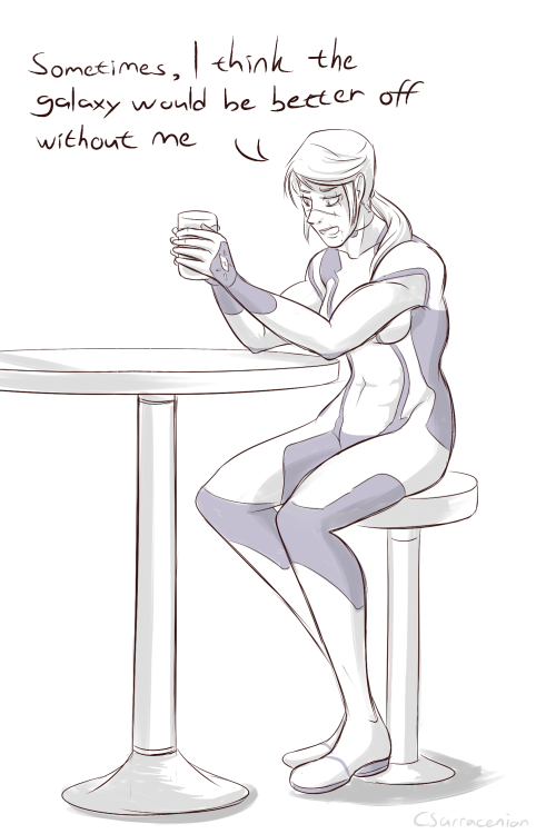 sarraceniarts:I feel samus would be interesting to have a drink with