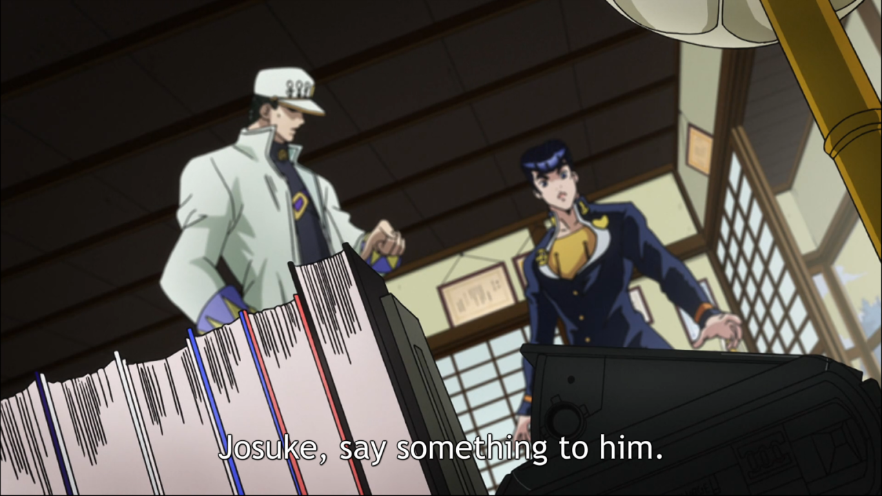 egglayinkakyoin: lorddio:  Jotaro ‘Im bad at one liners and have to ask other people