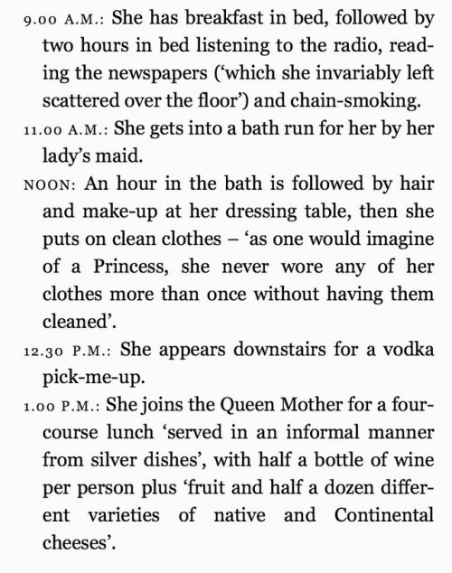themaninthegreenshirt:Princess Margaret’s morning routine 1955