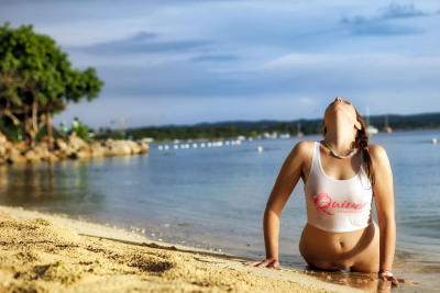 My ex-wife and former muse at a photoshoot we did at a beach in Jamaica. Looking for my next muse.