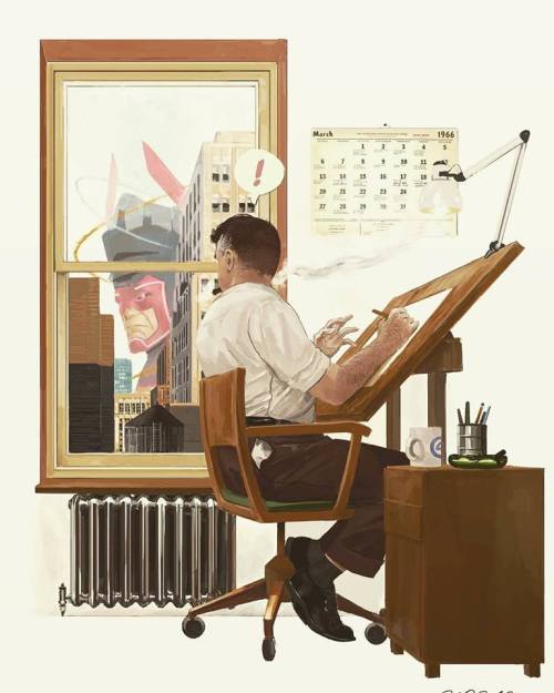comicbookartwork: Alvaro Martinez Bueno Happy birthday to The King.
