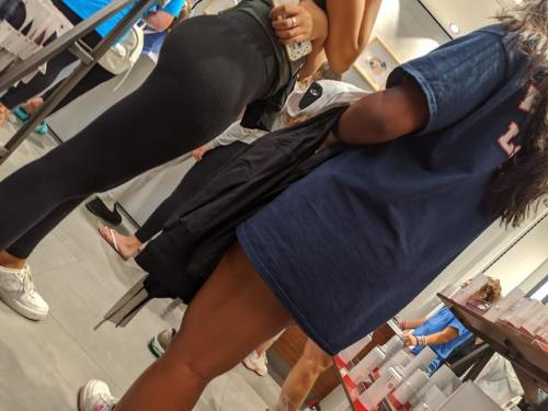 Tight black yoga pants