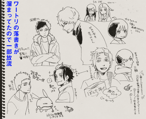 nochic:  誤解のないよう言っておくと私は三輪のこと好きです一番じゃないですが 原稿の合間に落書きばかりが量産されていき恐怖を覚えています