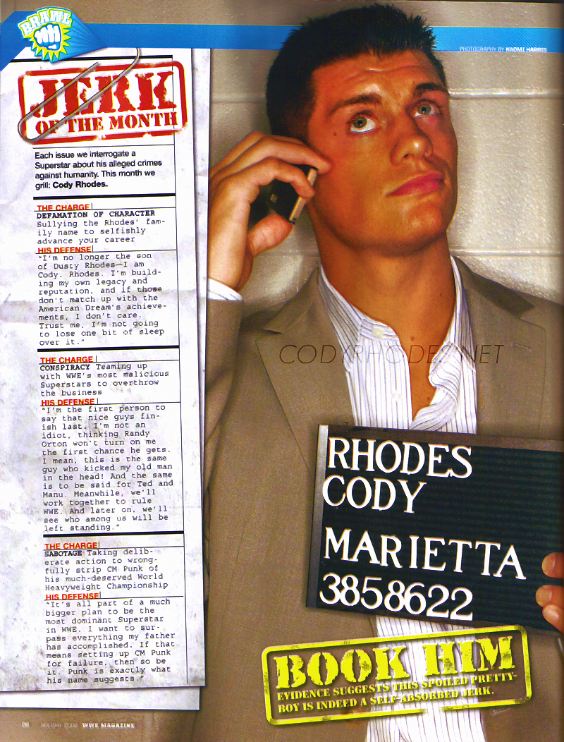 crossing-rhodes:  Cody Rhodes in WWE Mags. [Part 1]