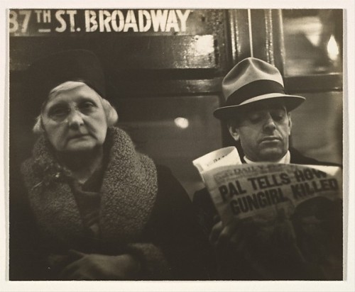 Subway Portraits, New York City by Walker Evans, 1938.