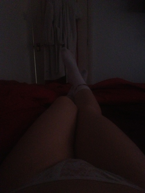 Porn Pics tabarnakx:  On bed on my own watching satanic