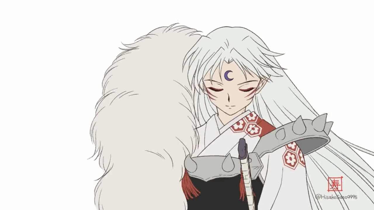 殺生丸様~!♡ — The way Sesshomaru touches his puppies faces is so