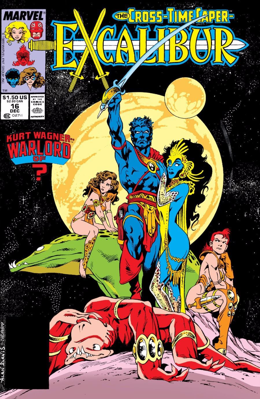 the cover to Excalibur #16 by Alan Davis and Paul Neary