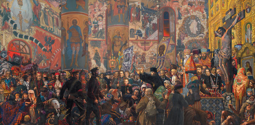 Ilya Glazunov - Destruction of the Church on Easter Night - 1999High resolution:i.redd.it/3o