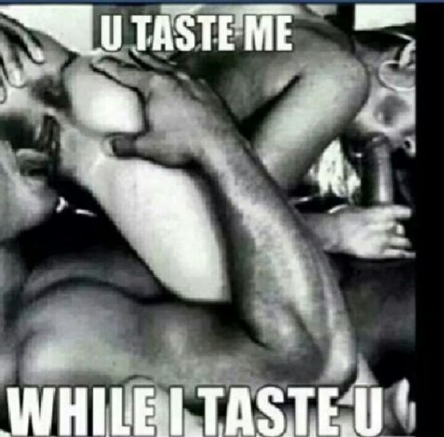 sex4thesoul:  teddypinherassdown:  Sharing  Then Kiss Me so we can Taste Us Together