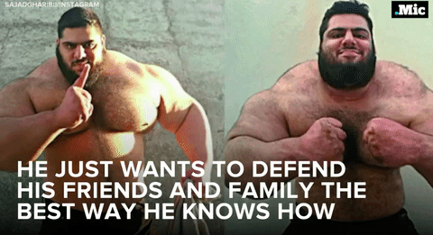 micdotcom:  Watch: Meet the 24-year-old Iranian Hulk who’s fighting ISIS