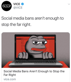 cisnowflake: mitchfynde:  angrybell: It must be so nice to call for censorship knowing that such tactics will never be applied to you when you no longer have the power.  Here’s a question: Why try to stop the far right?  What are they honestly doing