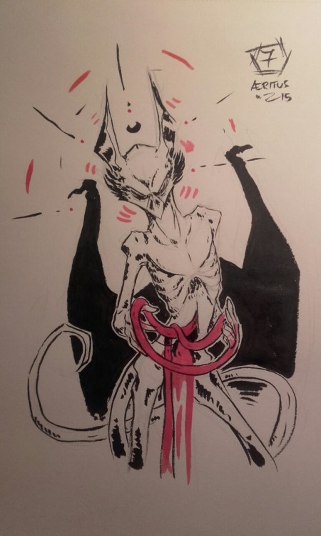 Inktober/goretober day 7  Sorry for the photo but the pc isn’t collaborative tonigth  