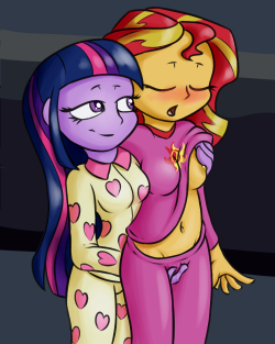 fearingfun:  &ldquo;Hey Sunset…&rdquo; Colored version of the 30min challenge I did earlier. Enjoy some SunsetSparkle!   these two~ &lt; |D&rsquo;&ldquo;&rsquo;