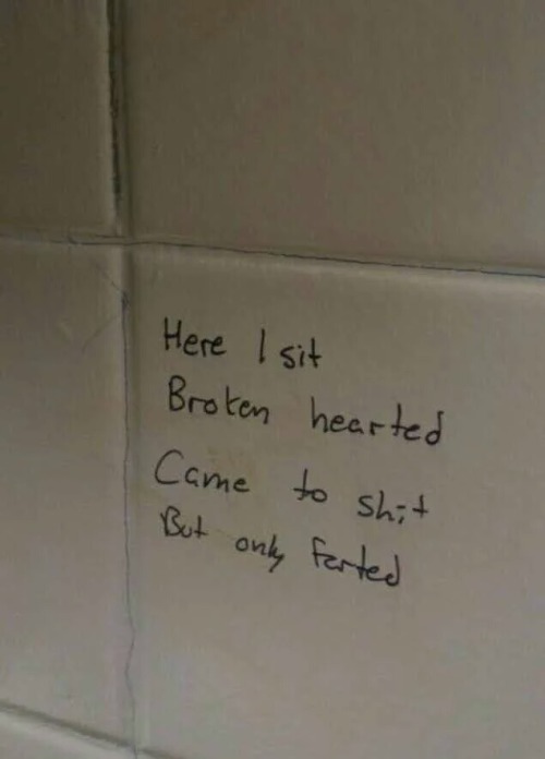 efodela:  The Wall of toilets have some of the dopest poetry