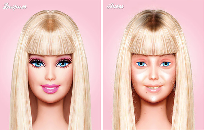 Girls without makeup before and after