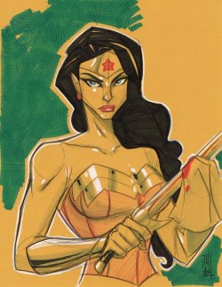 thehappysorceress:  Wonder Woman by Tom Hodges