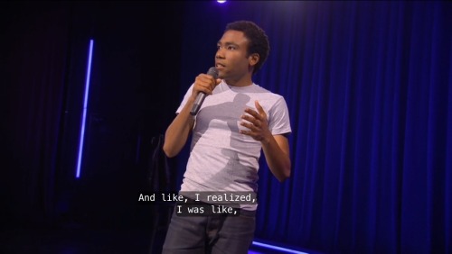 dapenguinninja:proudvaginaowner:Stand up by Donald Glover live from New York and speaking the damn h