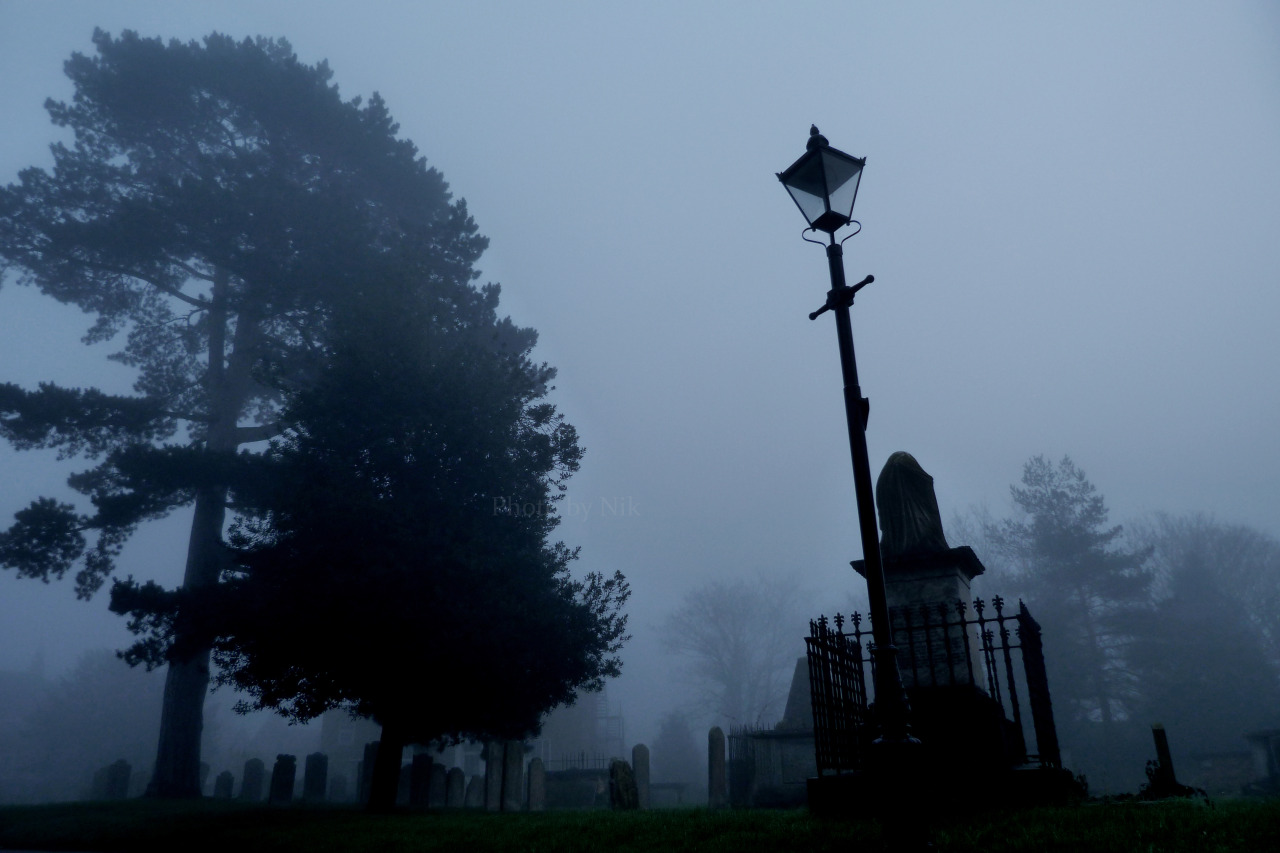 corvuscoronefashion-photography:  Graves Amidst The Fog Normally I wouldn’t post