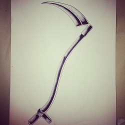 chadsuicide:  Scythe #art #artist #artwork #dots #stippling #drawing #sketch #doodle #scythe #death #blade 