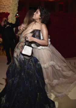 fuckyeahselenita:  Gigi Hadid and Selena Gomez attend the Heavenly Bodies: Fashion &amp; The Catholic Imagination Costume Institute Gala at The Metropolitan Museum of Art on May 7, 2018