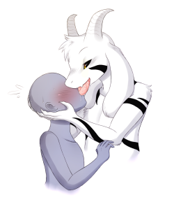 lewdtale:  raise your hand if you want Asriel to throat fuck you with his long slimy tongue 